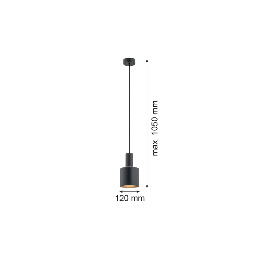 Argon 4219 - Chandelier on a string SINES 1xE27/15W/230V d. 12 cm black
