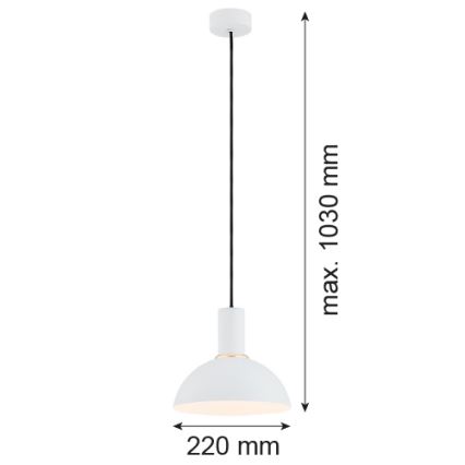 Argon 4220 - Chandelier on a string SINES 1xE27/15W/230V d. 28 cm white