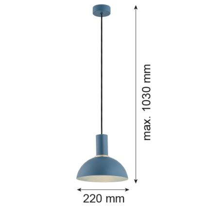 Argon 4221 - Chandelier on a string SINES 1xE27/15W/230V d. 28 cm blue