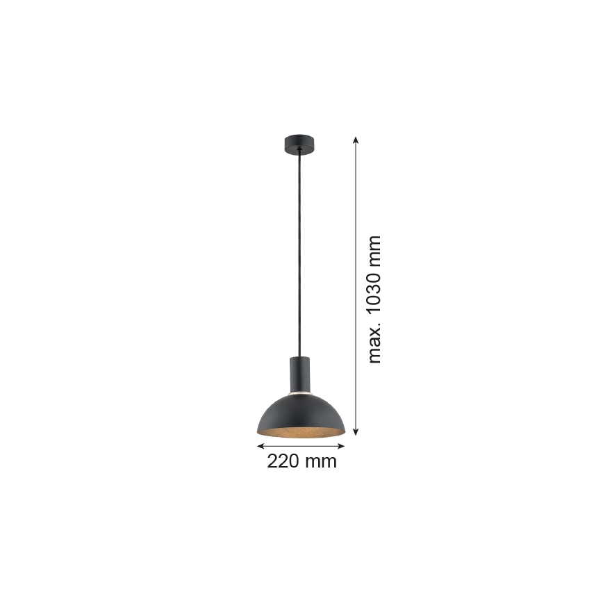 Argon 4222 - Chandelier on a string SINES 1xE27/15W/230V d. 28 cm black