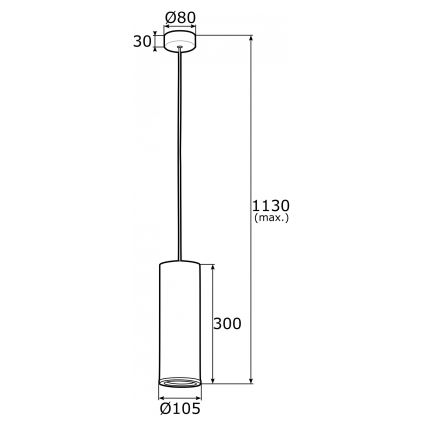 Argon 4246 - Chandelier on a string LINEA 1xE27/15W/230V brass/black