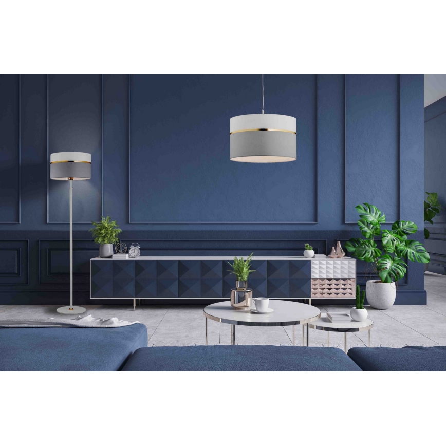 Argon 4285 - Chandelier on a string KASER 1xE27/15W/230V grey/white/brass