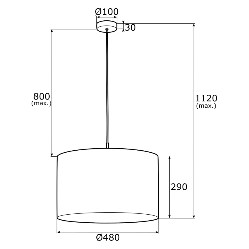 Argon 4285 - Chandelier on a string KASER 1xE27/15W/230V grey/white/brass