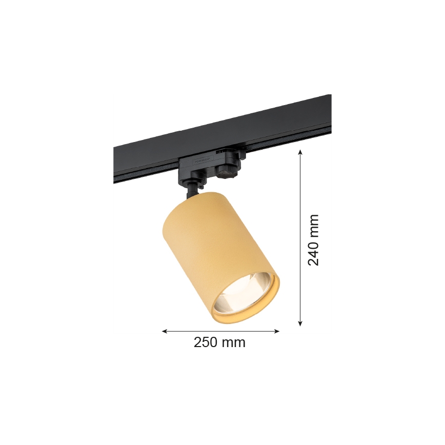 Argon 4304 - Spotlight for rail system BERGEN 1xE27/15W/230V gold
