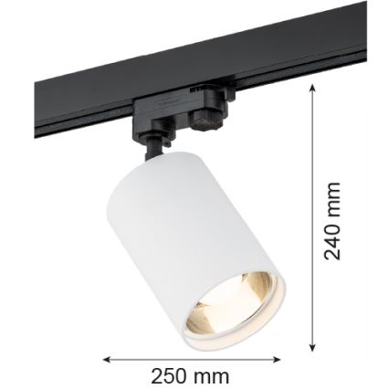 Argon 4305 - Spotlight for rail system BERGEN 1xE27/15W/230V white
