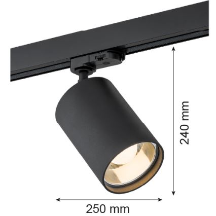 Argon 4306 - Spotlight for rail system BERGEN 1xE27/15W/230V black