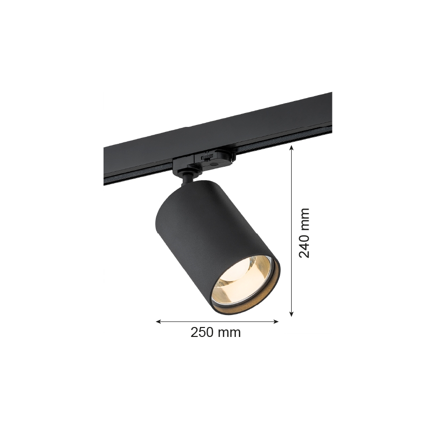 Argon 4306 - Spotlight for rail system BERGEN 1xE27/15W/230V black