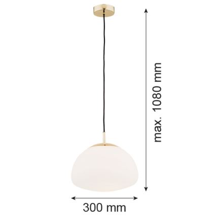Argon 4316 - Chandelier on a string TRINI 1xE27/15W/230V brass