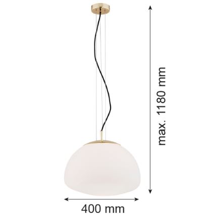 Argon 4317 - Chandelier on a string TRINI 1xE27/15W/230V d. 40 cm golden