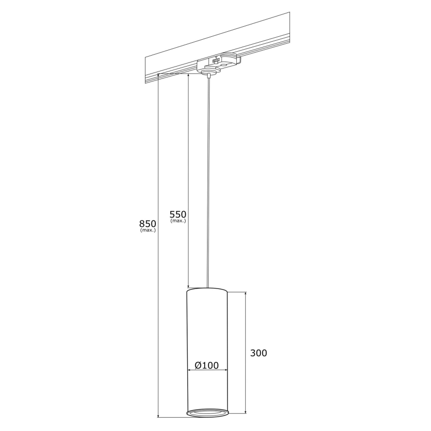 Argon 4318 - Chandelier on a string for a rail system DELF 1xE27/15W/230V brass