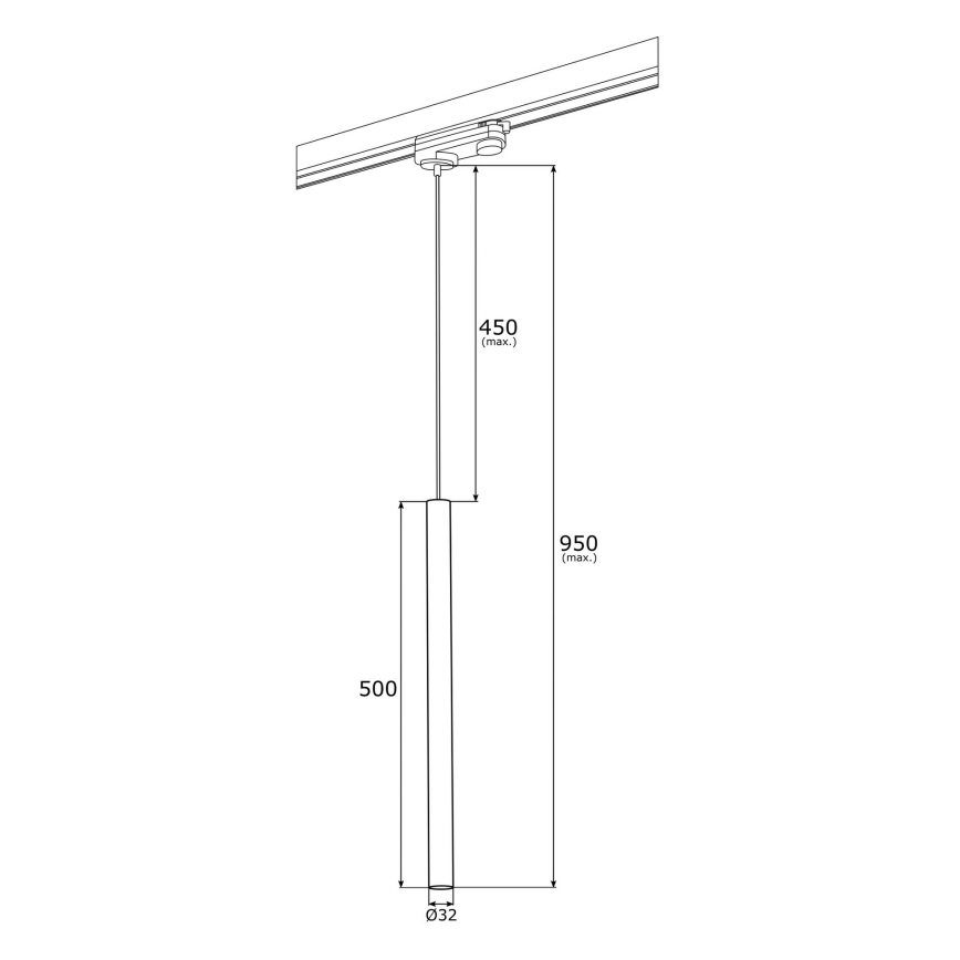 Argon 4319 - LED Chandelier on a string for rail system ELBRUS LED/4,5W/230V brass