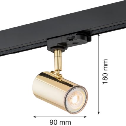 Argon 4328 - Spotlight for rail system HORTA 1xGU10/5W/230V brass