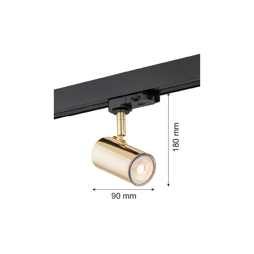 Argon 4328 - Spotlight for rail system HORTA 1xGU10/5W/230V brass