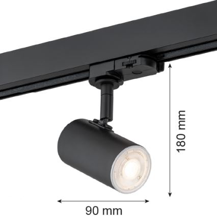 Argon 4329 - Spotlight for rail system HORTA 1xGU10/5W/230V black