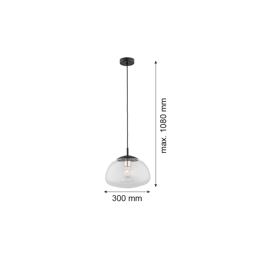 Argon 4332 - Chandelier on a string TRINI 1xE27/15W/230V d. 30 cm black