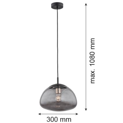 Argon 4334 - Chandelier on a string TRINI 1xE27/15W/230V black