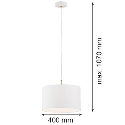 Argon 4343 - Chandelier on a pole KARIN 1xE27/15W/230V white
