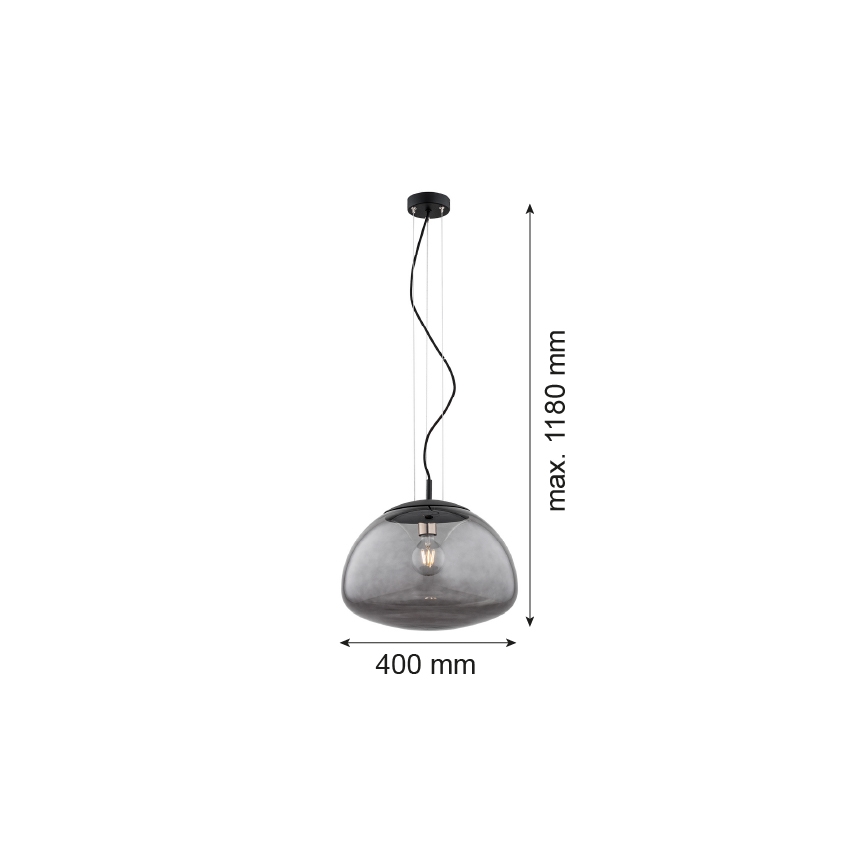 Argon 4350 - Chandelier on a string TRINI 1xE27/15W/230V d. 40 cm black