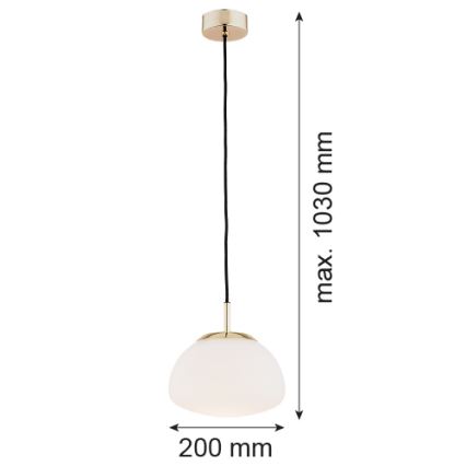Argon 4352 - Chandelier on a string TRINI 1xE27/15W/230V d. 20 cm gold