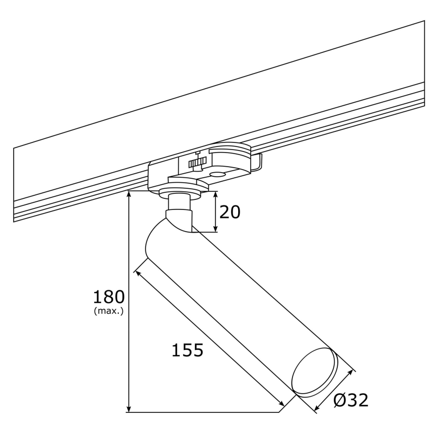 Argon 4354 - LED Spotlight for rail system ELBRUS LED/4,5W/230V brass