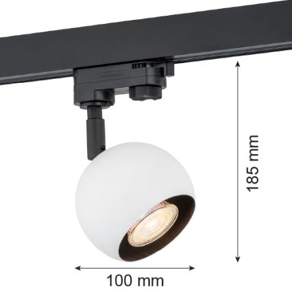 Argon 4377 - Spotlight for rail system MURI 1xGU10/5W/230V white