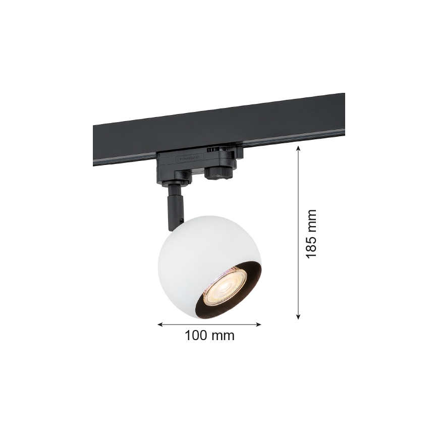 Argon 4377 - Spotlight for rail system MURI 1xGU10/5W/230V white