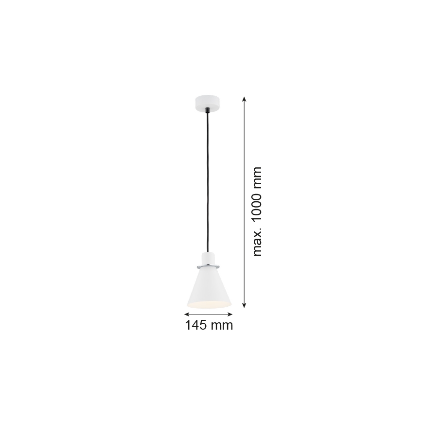 Argon 4681 - Chandelier on a string BEVERLY 1xE27/15W/230V white/shiny chrome