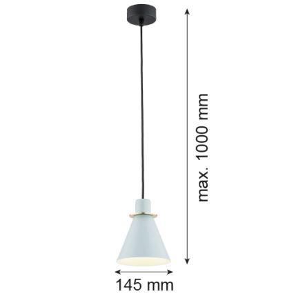 Argon 4682 - Chandelier on a string BEVERLY 1xE27/15W/230V blue/gold