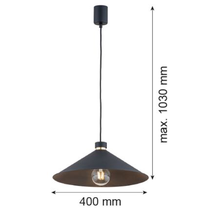 Argon 4695 - Chandelier on a string NASHVILLE 1xE27/15W/230V black