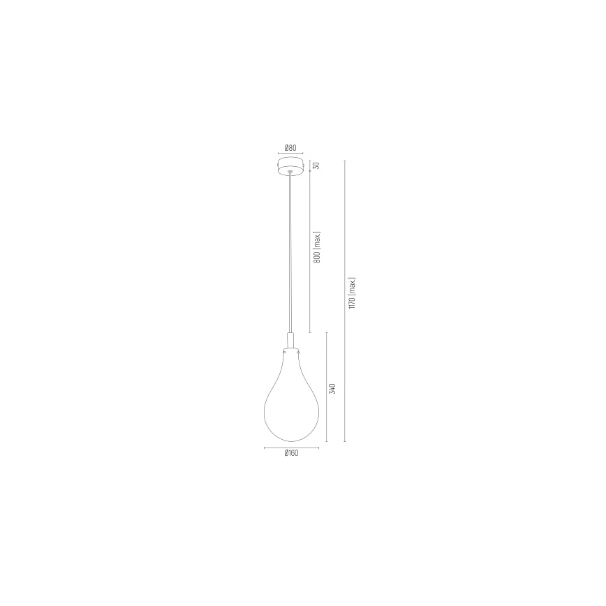 Argon 4716 - Chandelier on a string OAKLAND 1xG9/6W/230V