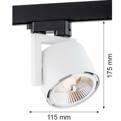 Argon 4750 - Spotlight for rail system ALTO 1xGU10-AR111/12W/230V white