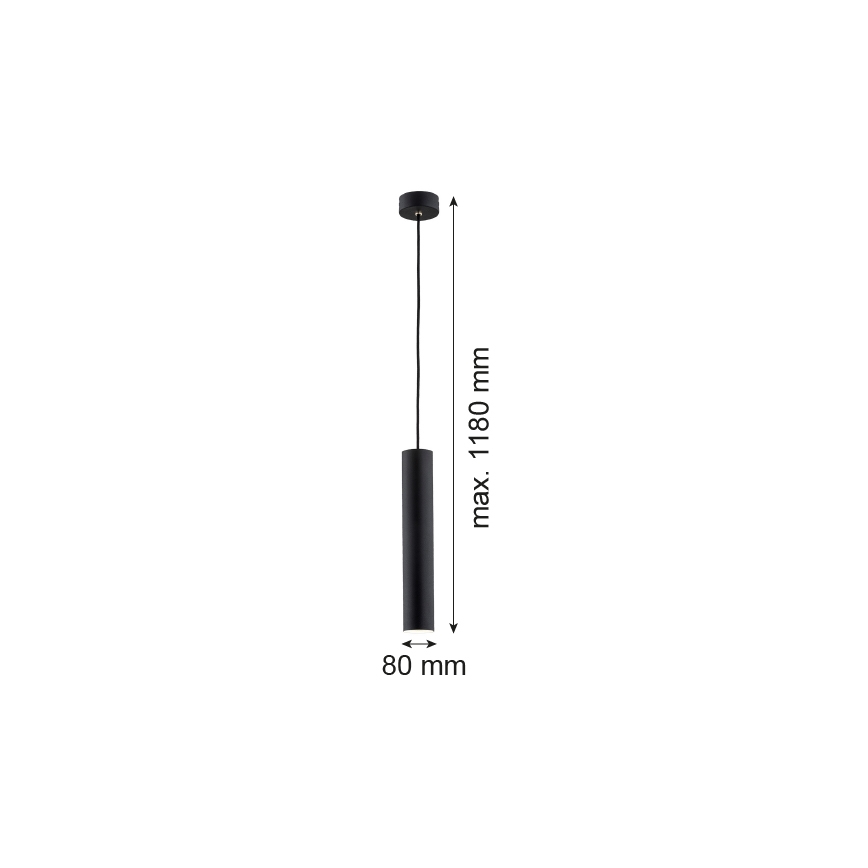 Argon 4756 - Chandelier on a string GOMERA 1xGU10/5W/230V black