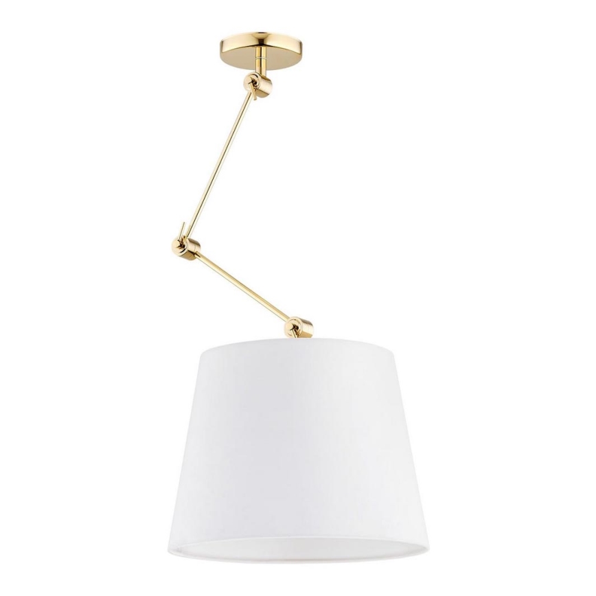 Argon 4895 - Chandelier on a pole ZAKYNTOS PLUS 1xE27/15W/230V white/gold