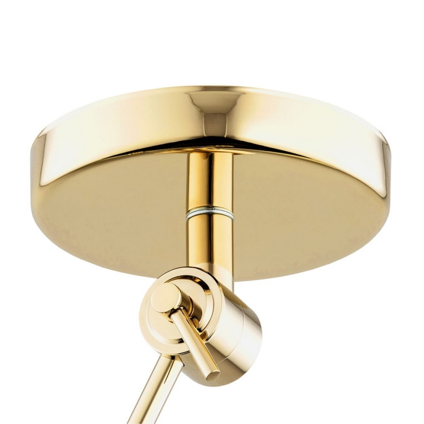 Argon 4895 - Chandelier on a pole ZAKYNTOS PLUS 1xE27/15W/230V white/gold