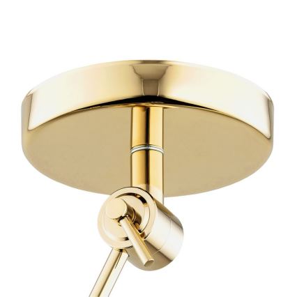 Argon 4896 - Chandelier on a pole ZAKYNTOS PLUS 1xE27/15W/230V black/gold