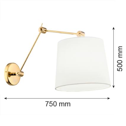 Argon 4897 - Wall lamp ZAKYNTOS PLUS 1xE27/15W/230V white/golden
