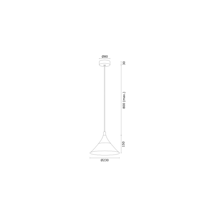 Argon 4903 - Chandelier on a string MASSETO 1xE27/15W/230V black/golden