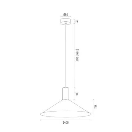 Argon 4912 - Chandelier on a string MINORI 1xE27/15W/230V black/golden