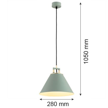 Argon 4916 - Chandelier on a string ORTE 1xE27/15W/230V green