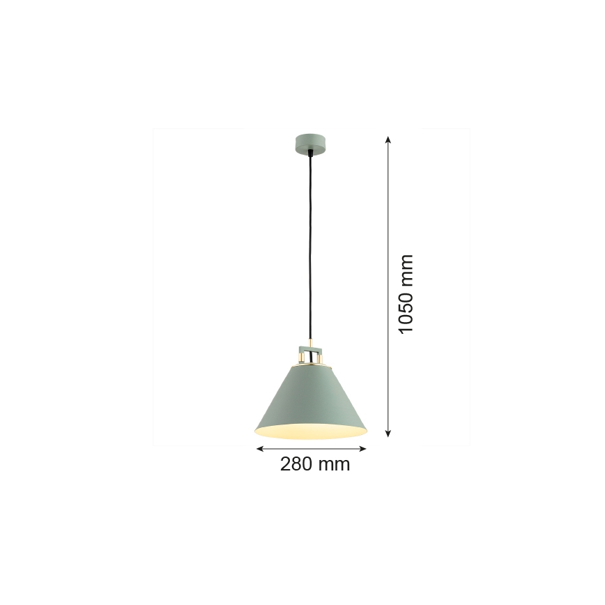Argon 4916 - Chandelier on a string ORTE 1xE27/15W/230V green