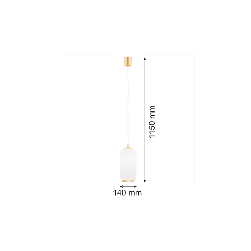Argon 4993 - Chandelier on a string PALLADO 1xE27/15W/230V golden/white