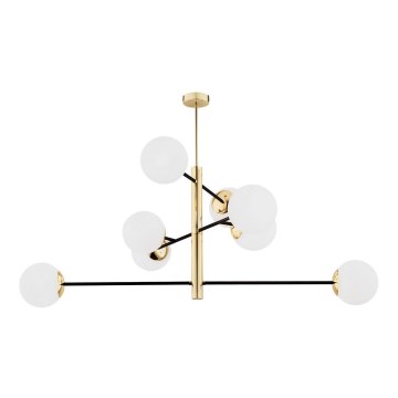 Argon 5041 - Chandelier on a pole CAMERON 8xE27/15W/230V brass/black