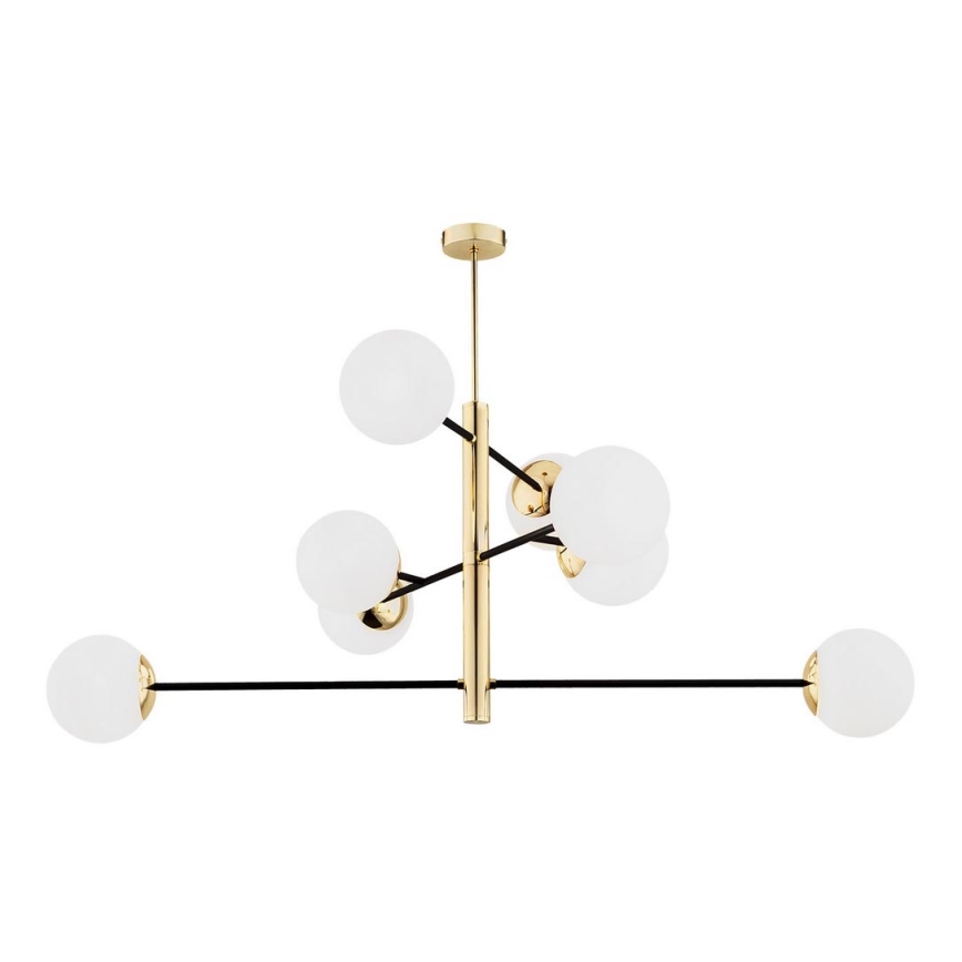 Argon 5041 - Chandelier on a pole CAMERON 8xE27/15W/230V brass/black