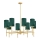 Argon 5055 - Chandelier on a pole ABRUZZO 8xE14/7W/230V brass/green