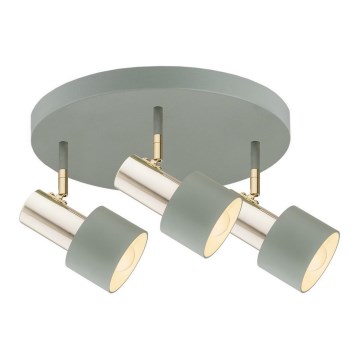 Argon 6007 - Spotlight DORIA 3xE27/15W/230V green/brass
