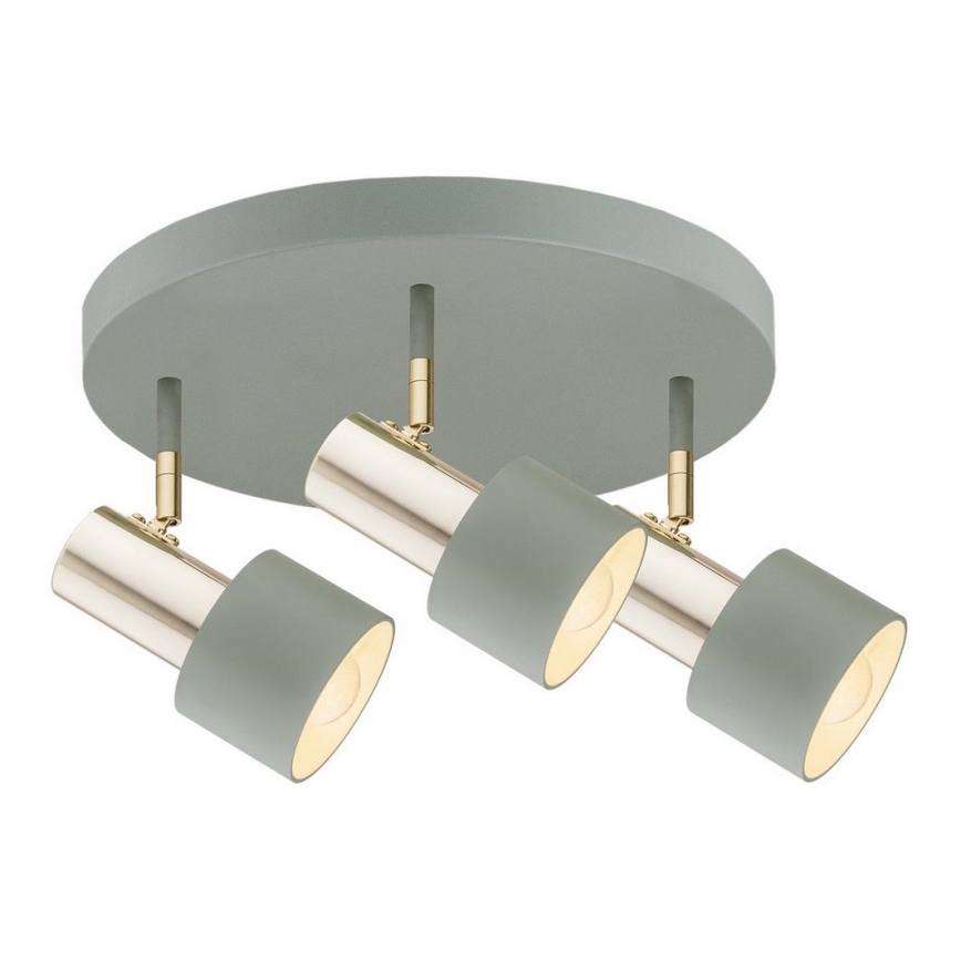 Argon 6007 - Spotlight DORIA 3xE27/15W/230V green/brass