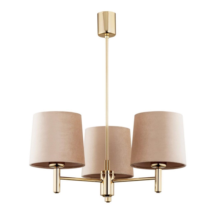 Argon 6109 - Chandelier on a pole PONTE 3xE27/15W/230V beige