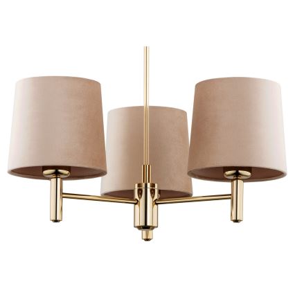 Argon 6109 - Chandelier on a pole PONTE 3xE27/15W/230V beige