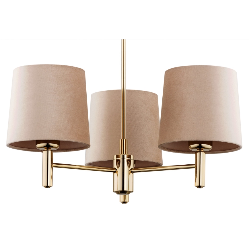 Argon 6109 - Chandelier on a pole PONTE 3xE27/15W/230V beige