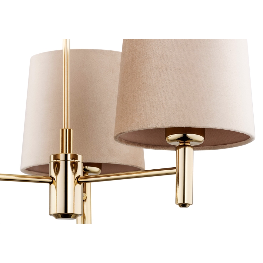 Argon 6109 - Chandelier on a pole PONTE 3xE27/15W/230V beige